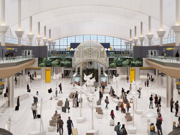 Aeropuerto de Denver cierra escalera mecánica principal por 10 meses como parte de renovaciones en el Great Hall