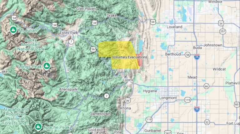 Incendio cerca de Carter Lake provoca evacuaciones en el norte de Colorado